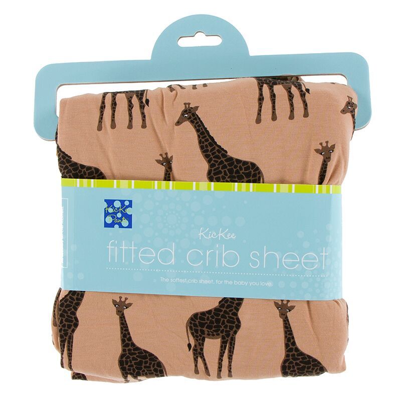 giraffe print crib sheet